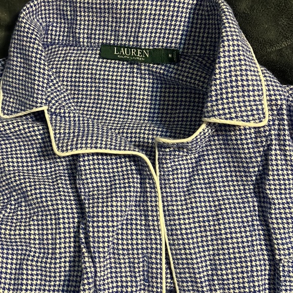Ralph Lauren button down blouse / long sleeve pajama top - Picture 3 of 5